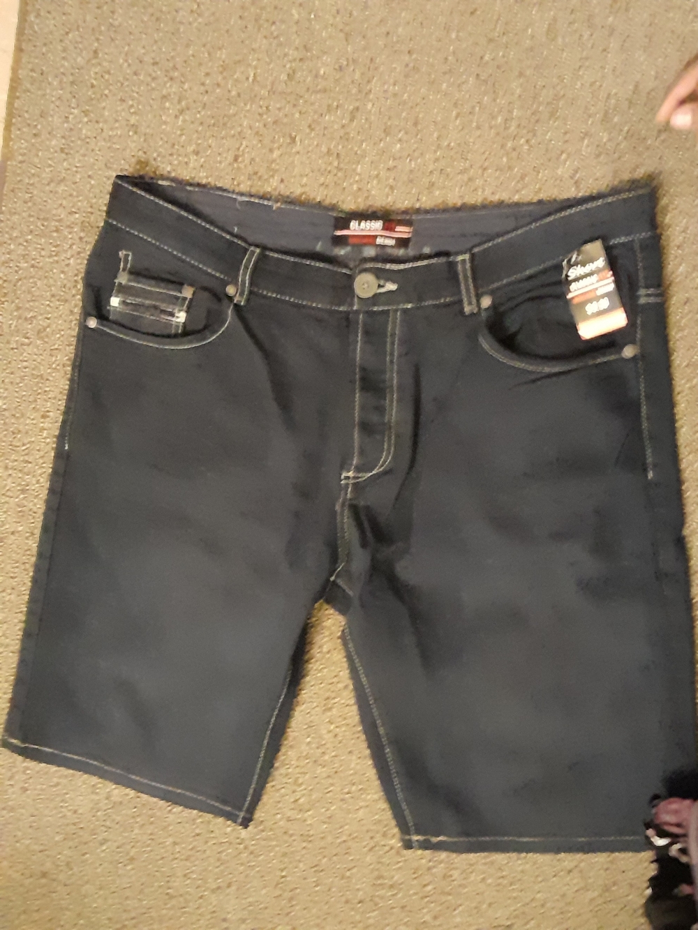 GLASSON Dark Navy Denim Shorts